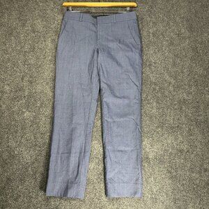 Banana Republic Pants Womens 0 Avery Blue Wool Stretch  Straight Leg Lined Pocke